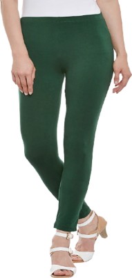 Style Access Ankle Length Western Wear Legging(Dark Green, Solid)