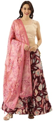 Miara Digital Print Semi Stitched Lehenga Choli(Multicolor)