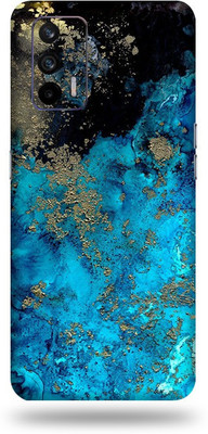 CLAXA realme-x7-max Mobile Skin(realme-x7-max- Golden Sea Sticker With matte finish, Mobile Skin Back + Sides + Camera)
