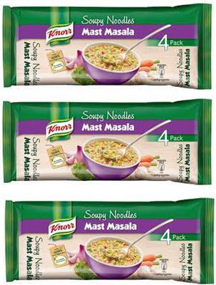 Knorr SOUPY MASALA NOODLES PACK OF 300 g*3 Instant Noodles Vegetarian
