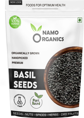 Namo organics Raw Basil / Sabja / Tukhmariya Seeds for Weight Loss Fast, Edible seeds Seed(250 per packet)