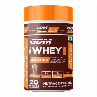 gdm nutraceuticals llp Whey Advance Protein Isolate & Hydrolyzed 20 Servings (608 g, Coffee) Whey Protein(608 g, Coffee)