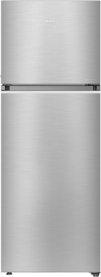 Haier 375 L Frost Free Double Door 3 Star Convertible Refrigerator (Inox Steel, HEF-39TSS)