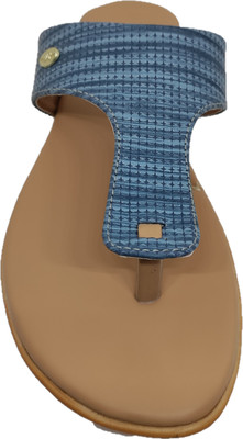 Bata Women Flats(Blue, Brown , 4)