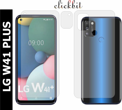 Clickbit Front and Back Tempered Glass for LG W41 PLUS(Pack of 3)