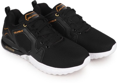 COLUMBUS Patrick BlackGold Comfortable, Men Running Sports Shoes Running Shoes For Men(Black)