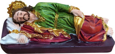 Divine Creations Sleeping St Joseph Statue for Altar Decorative Showpiece  -  3 cm(Polyresin, Multicolor)