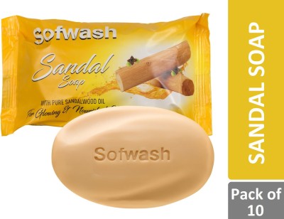 sofwash Sandal soap (With pure Sandalwood oil)(10 x 100 g)