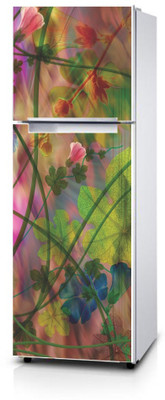 AH Decals 152.4 cm new multicolored fridge sticker Self Adhesive Sticker(Pack of 1)