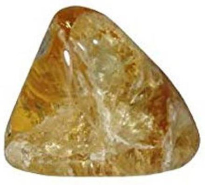 hoseki Sunela Citrine Lemon Quartz Tumbled stone 18.4ct Regular Asymmetrical Crystal Stone(Brown 1 Pieces)