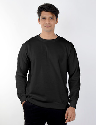 SENIN Full Sleeve Solid Men Sweatshirt
