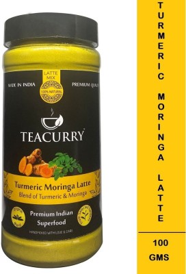 TEACURRY Turmeric Moringa Latte - 100 Gms Loose Tea | Helps in Reduce Inflammation, Slow Ageing, Cholesterol | Golden Milk Spices Herbal Tea Plastic Bottle(100 g)
