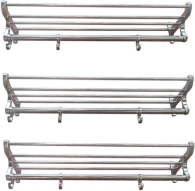 deeplax TOWEL RACK/TOWEL HOLDER/TOWEL STAND/TOWEL HANGER/TOWEL BAR/TOWEL ROD/TOWEL BAR ROBE STAINNY 24 INCHES (2 FEET) SET OF 3 CHROME FINISHED SILVER Towel Holder(Stainless Steel, Aluminium)