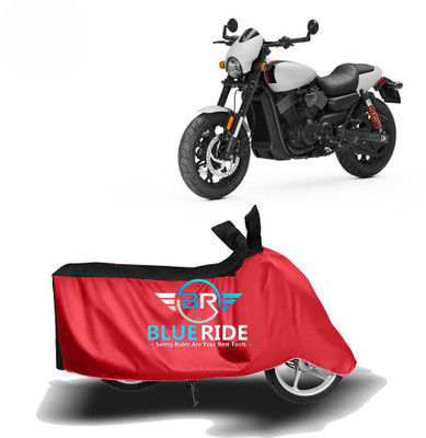 BLORIDE Two Wheeler Cover for Harley Davidson(Street Rod, Red, Black)
