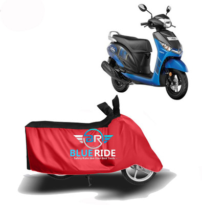 BLOERIDE Two Wheeler Cover for Yamaha(Alpha, Red, Black)