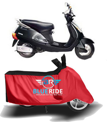 BLOERIDE Two Wheeler Cover for Kinetic(Nova EX, Red, Black)