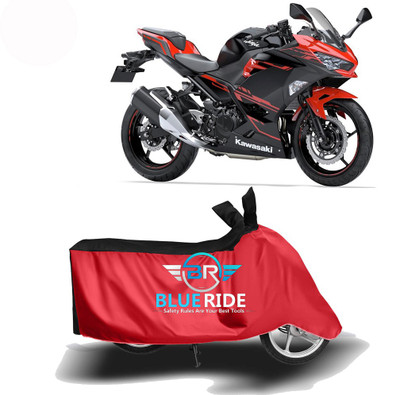 BLORIDE Two Wheeler Cover for Kawasaki(Ninja 250, Red, Black)