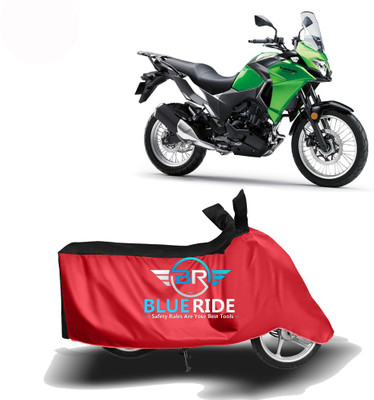 BLOERIDE Two Wheeler Cover for Kawasaki(Versys-X 300, Red, Black)