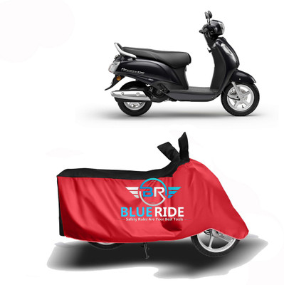 BLORIDE Two Wheeler Cover for Suzuki(Access 125, Red, Black)