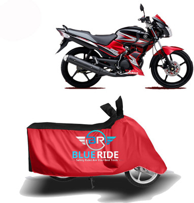 BLOERIDE Two Wheeler Cover for Yamaha(SS 125, Red, Black)