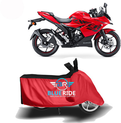 BLORIDE Two Wheeler Cover for Suzuki(Gixxer SF 150, Red, Black)