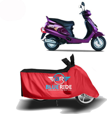 BLOERIDE Two Wheeler Cover for Mahindra(Duro 125, Red, Black)