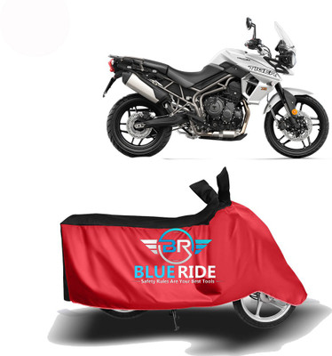 BLOERIDE Two Wheeler Cover for Triumph(Tiger 800 XR, Red, Black)