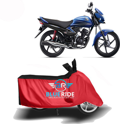 BLOERIDE Two Wheeler Cover for Honda(Dream Yuga, Red, Black)