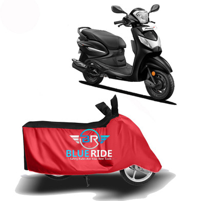 BLORIDE Two Wheeler Cover for Hero(MotoCorp Pleasure Plus, Red, Black)