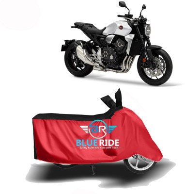 BLOERIDE Two Wheeler Cover for Honda(CB1000R, Red, Black)