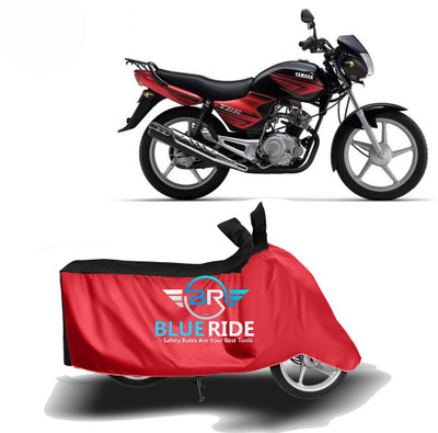 BLOERIDE Two Wheeler Cover for Yamaha(YBR 110, Red, Black)