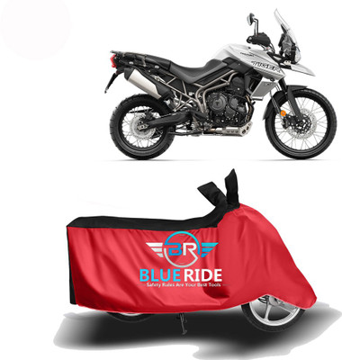 BLOERIDE Two Wheeler Cover for Triumph(Tiger 800 XCA, Red, Black)