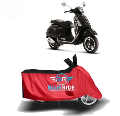 BLOERIDE Two Wheeler Cover for Vespa(Piaggio Vespa, Red, Black)