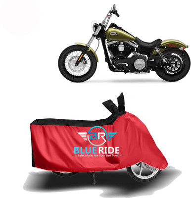 BLOERIDE Two Wheeler Cover for Harley Davidson(Street Bob, Red, Black)