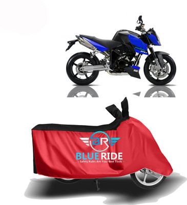 BLOERIDE Two Wheeler Cover for Bajaj(Pulsar 220 DTS-i, Red, Black)