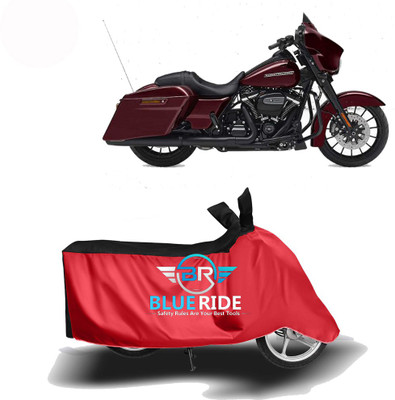 BLOERIDE Two Wheeler Cover for Harley Davidson(Street Glide Special, Red, Black)