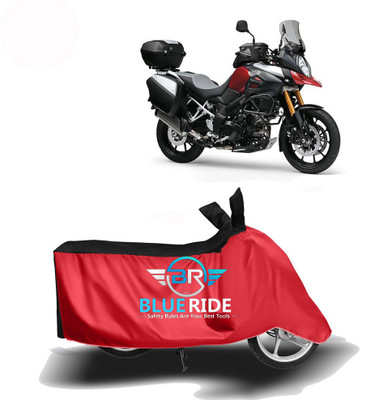 BLOERIDE Two Wheeler Cover for Suzuki(V Strom 1000, Red, Black)