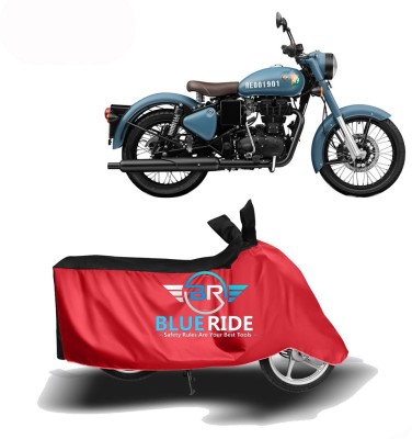 BLORIDE Two Wheeler Cover for Royal Enfield(Classic 350 Signals, Red, Black)