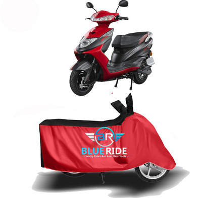 BLOERIDE Two Wheeler Cover for Ampere(Zeal, Red, Black)