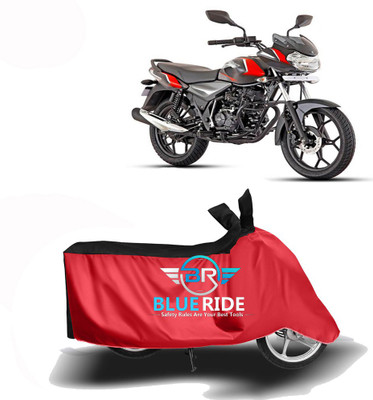 BLOERIDE Two Wheeler Cover for Bajaj(Discover 150 f, Red, Black)