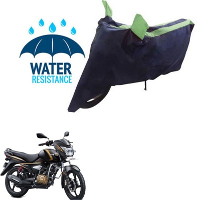 RONISH Waterproof Two Wheeler Cover for TVS(Victor New, Black, Green)