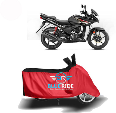 BLUERDE Two Wheeler Cover for Hero(Ignitor, Red, Black)