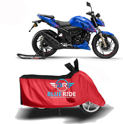 BLORIDE Two Wheeler Cover for TVS(Apache RTR 200 4V, Red, Black)