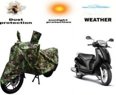 geetaecom Two Wheeler Cover for Suzuki(New Access 125, Multicolor)