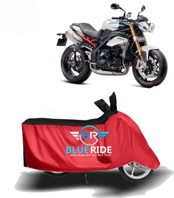 BLOERIDE Two Wheeler Cover for Triumph(Speed Triple ABS, Red, Black)