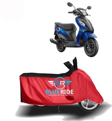BLOERIDE Two Wheeler Cover for Suzuki(Let's, Red, Black)