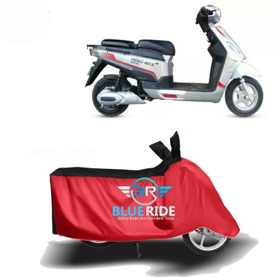 BLUERDE Two Wheeler Cover for Hero Electric(Electric NYX e5, Red, Black)