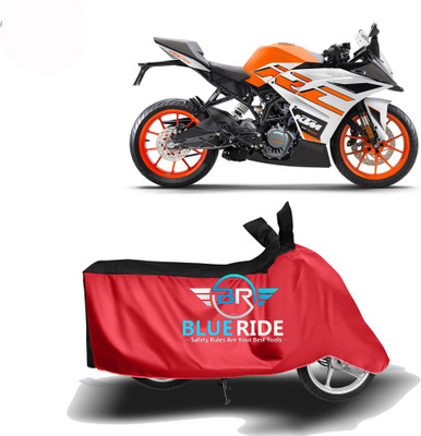 THE REAL ARV Waterproof Two Wheeler Cover for KTM(RC 125, Red, Black)