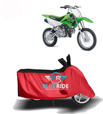 BLUERDE Two Wheeler Cover for Kawasaki(KLX 110, Red, Black)