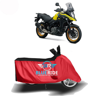 BLORIDE Two Wheeler Cover for Suzuki(V-Strom 650 XT, Red, Black)